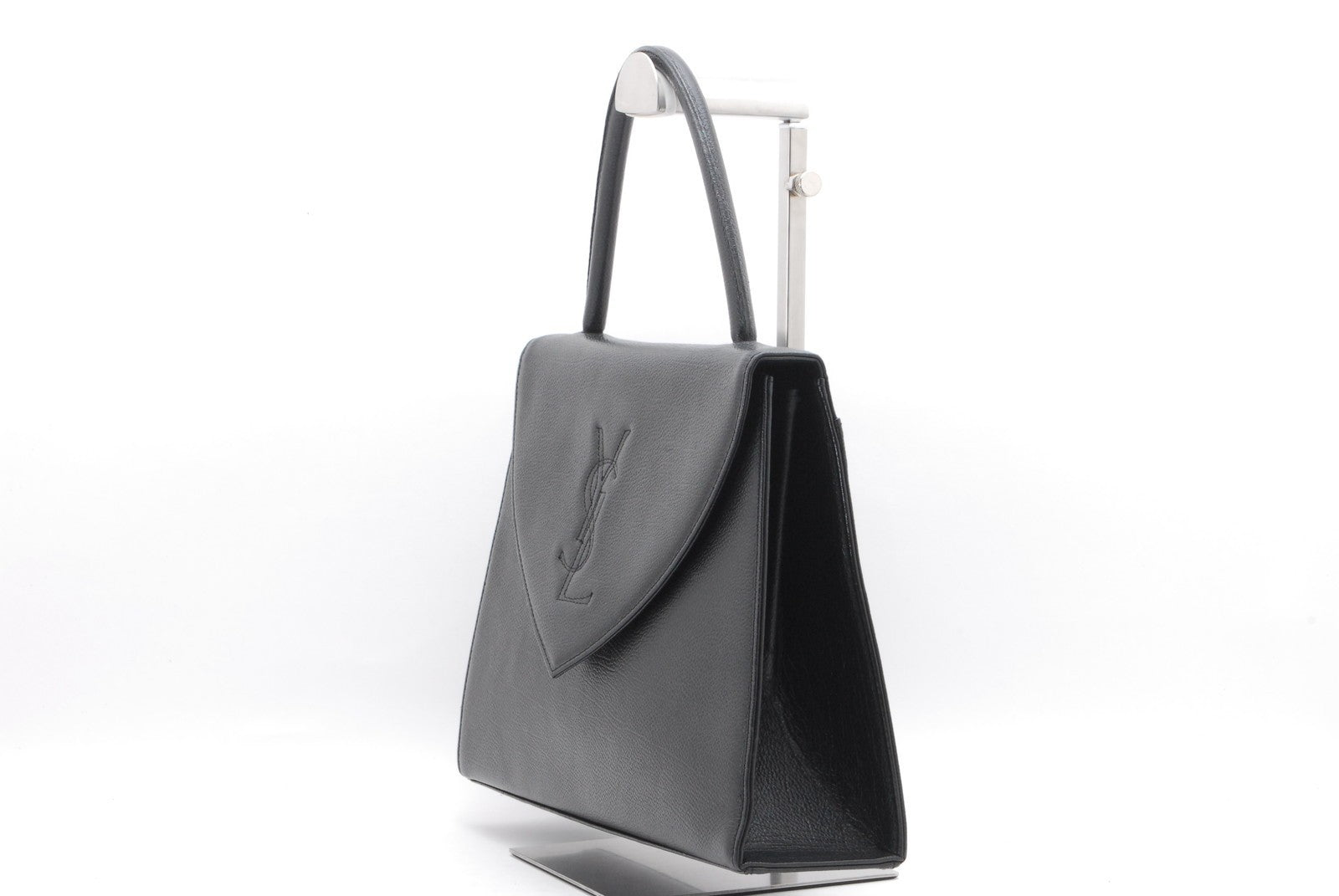 Saint Laurent Yves Saint Laurent Top Hand Bag - Black, Leather 