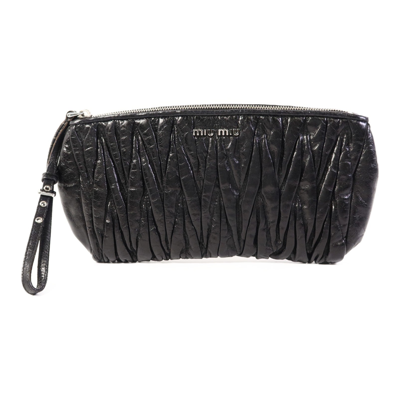 Miu Miu SHW ​​Pouch - Black, Calfskin Leather 