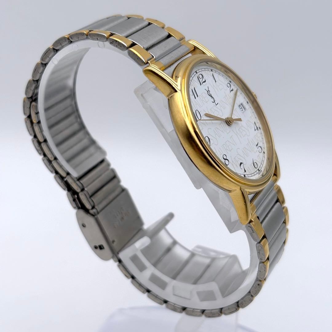 Yves Saint Laurent Date Quartz Watch - Silver, Metal