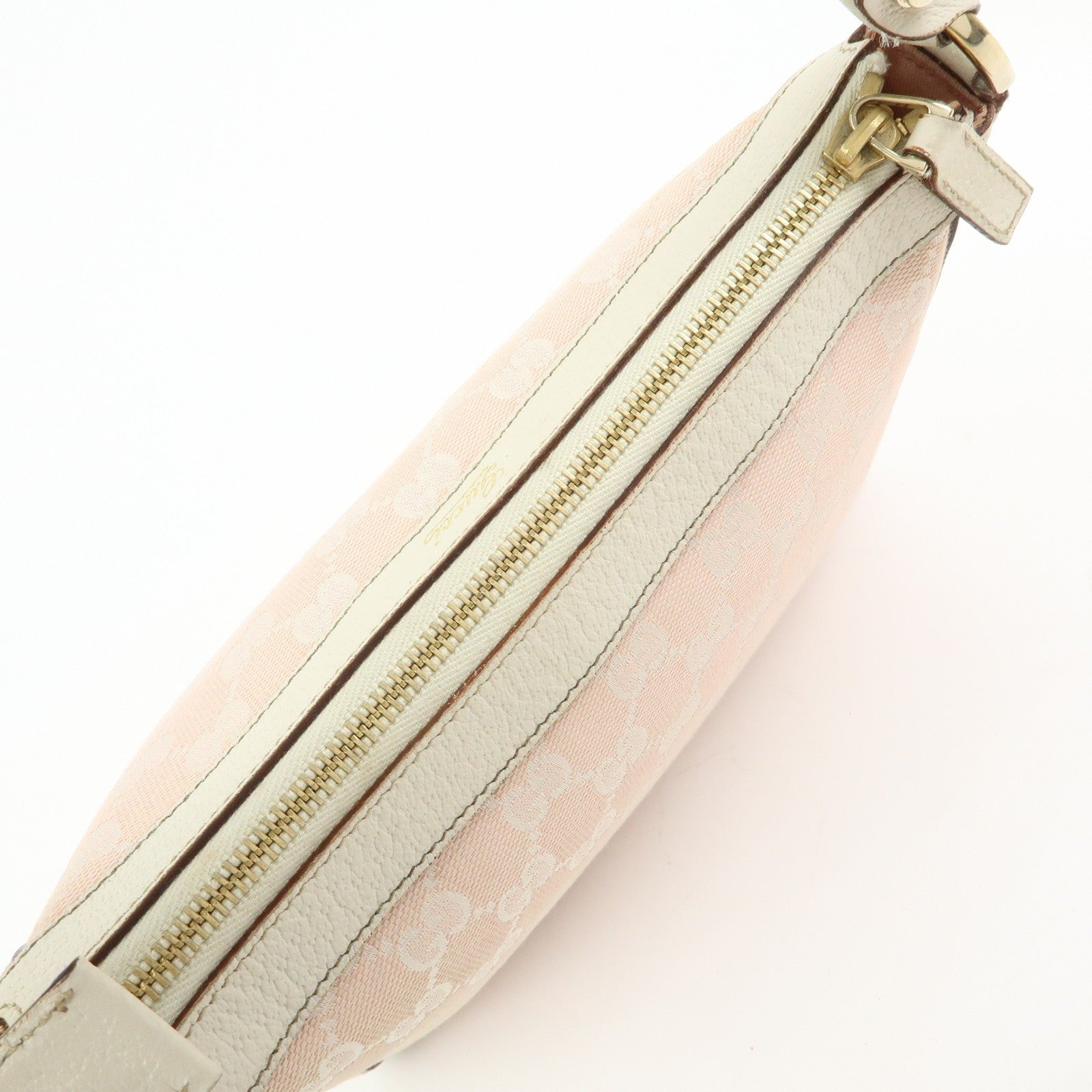 Gucci GG Canvas Shoulder Bag - Pink White, Canvas 