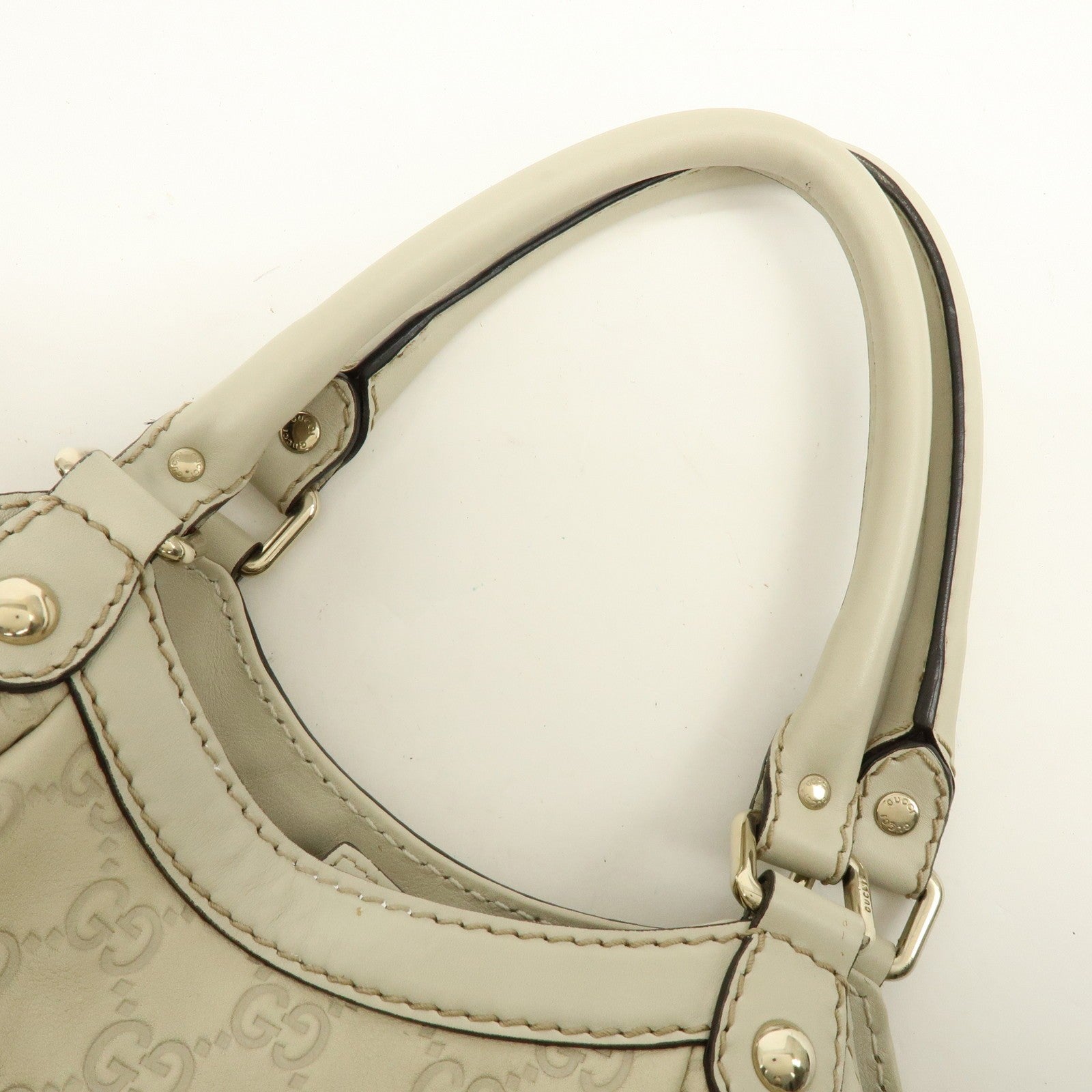 Gucci Sukey Guccissima Leather Tote Bag - White, Leather 