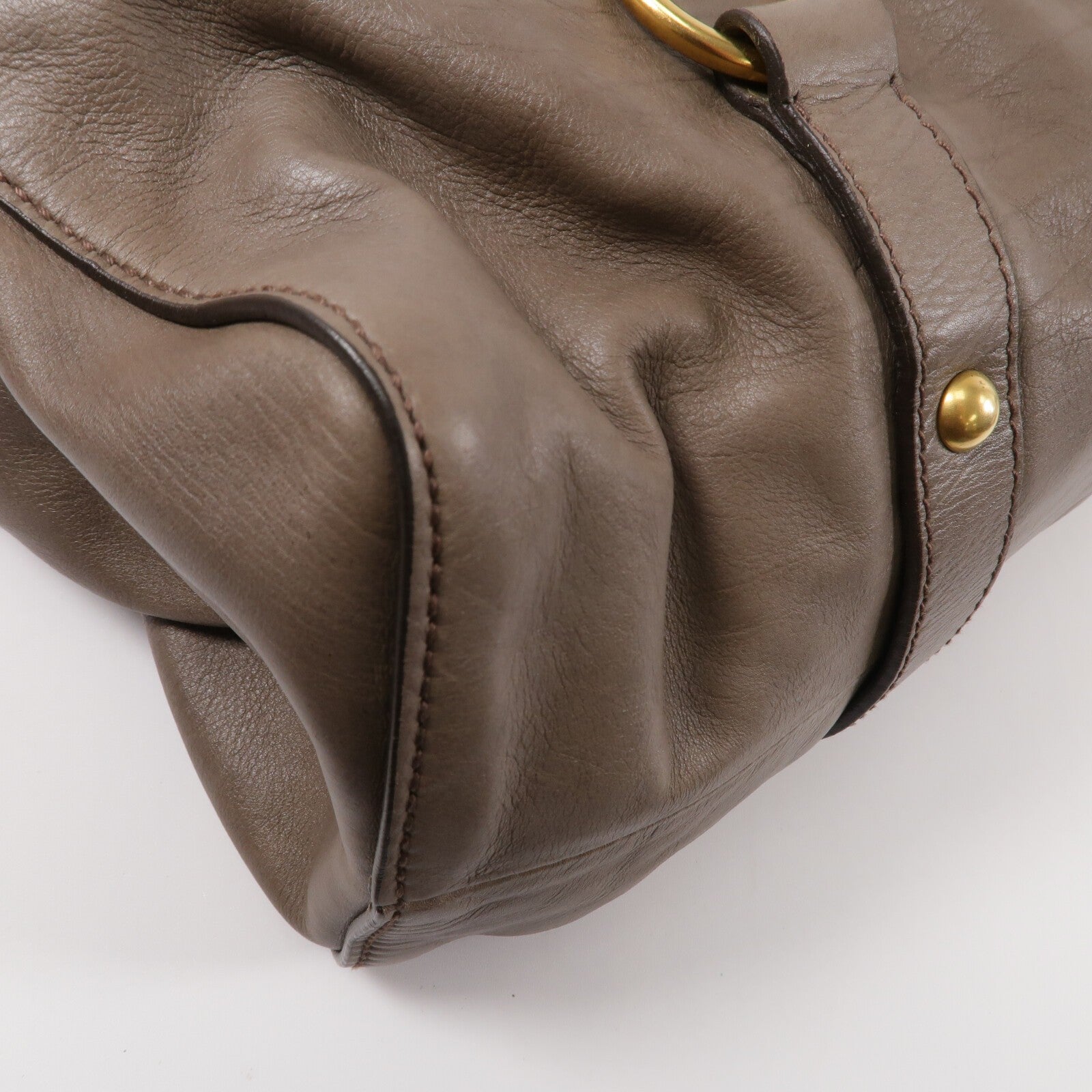 Miu Miu GHW 2 Way Shoulder Bag - Grey, Calfskin Leather