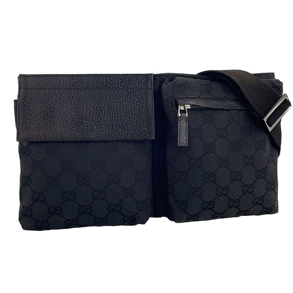 Gucci GG Waist Bag - Black, Canvas Fabric