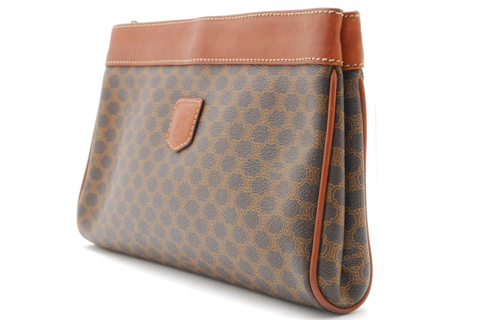 Celine Macadam Clutch - Brown, PVC Leather 