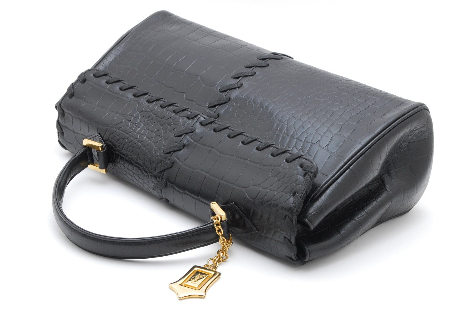 Saint Laurent Yves Vintage Hand Tote Bag - Black, Leather
