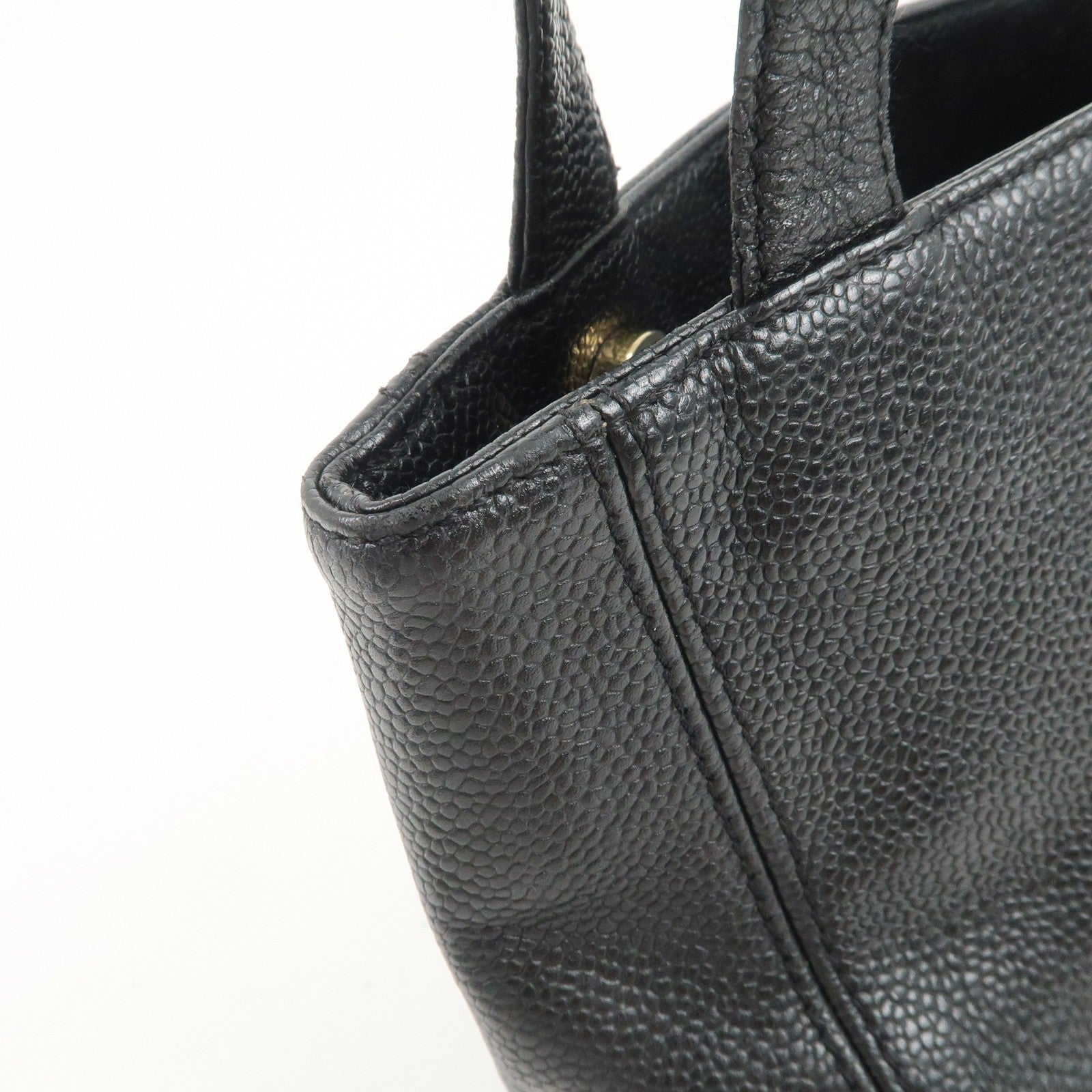 Chanel Coco Mark Caviarskin Shoulder Bag - Black, Leather