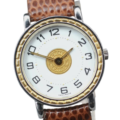 Hermès Serie Wristwatch - Gold White, Stainless Steel