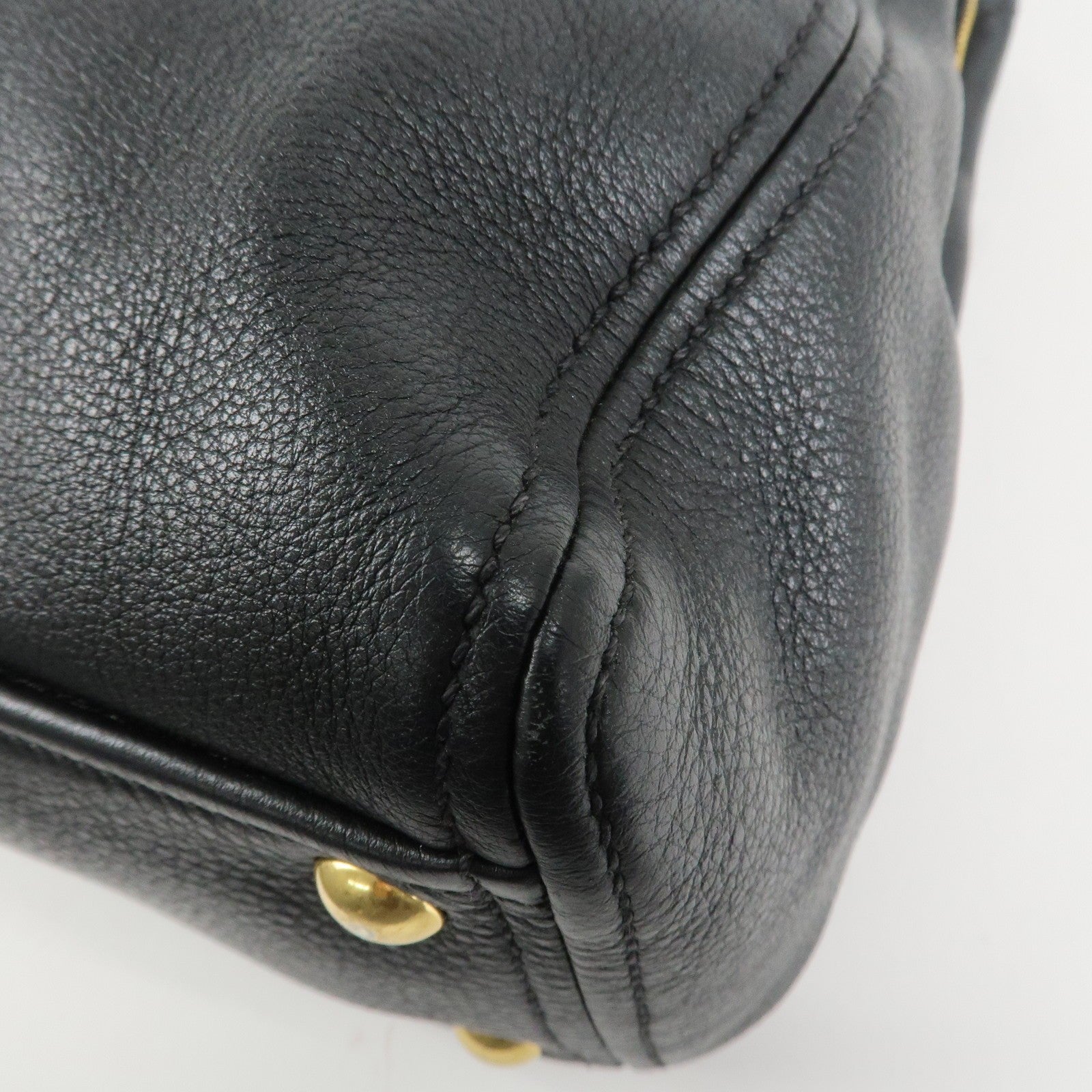 Miu Miu Logo 2Way Bag - Black, Leather 