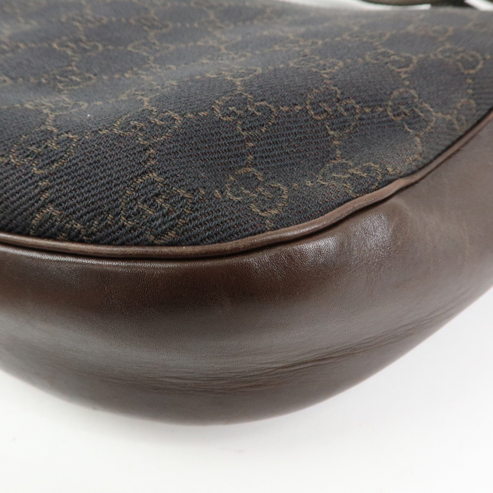 Gucci Shoulder Bag - Dark Brown, Denim, Leather