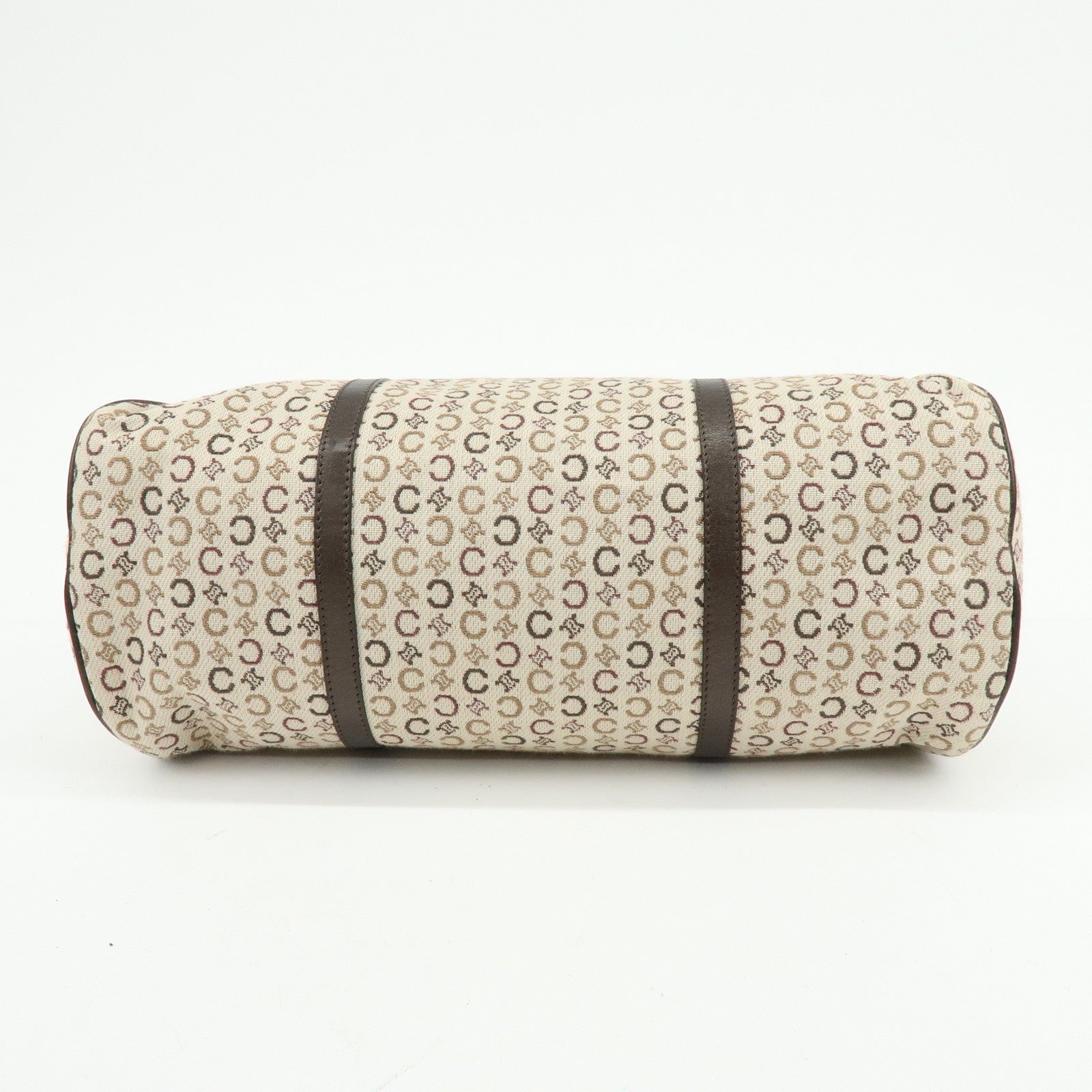 Celine C Macadam Hand Bag - Beige, Canvas and Leather