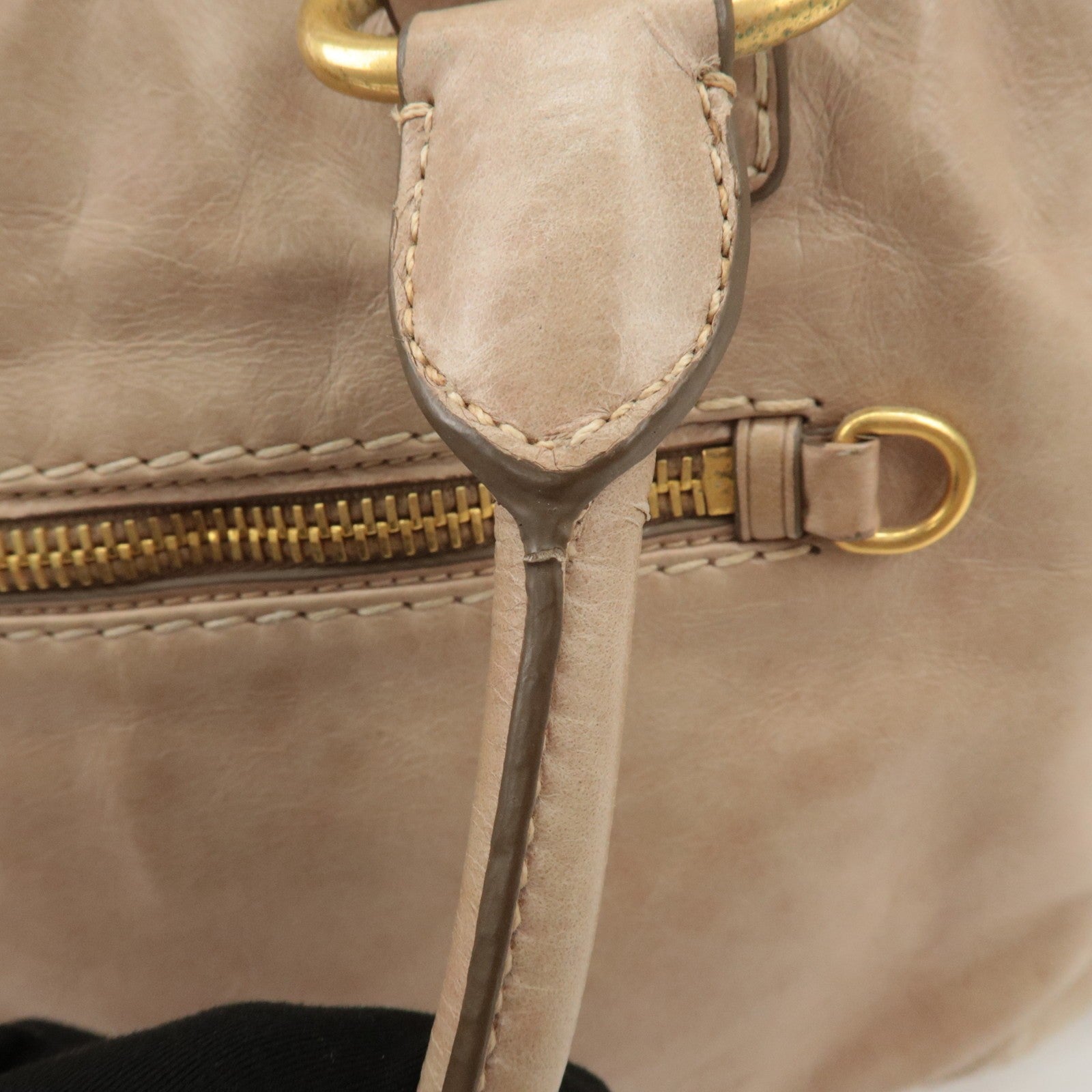 Prada Leather 2way Bag - Beige, Leather