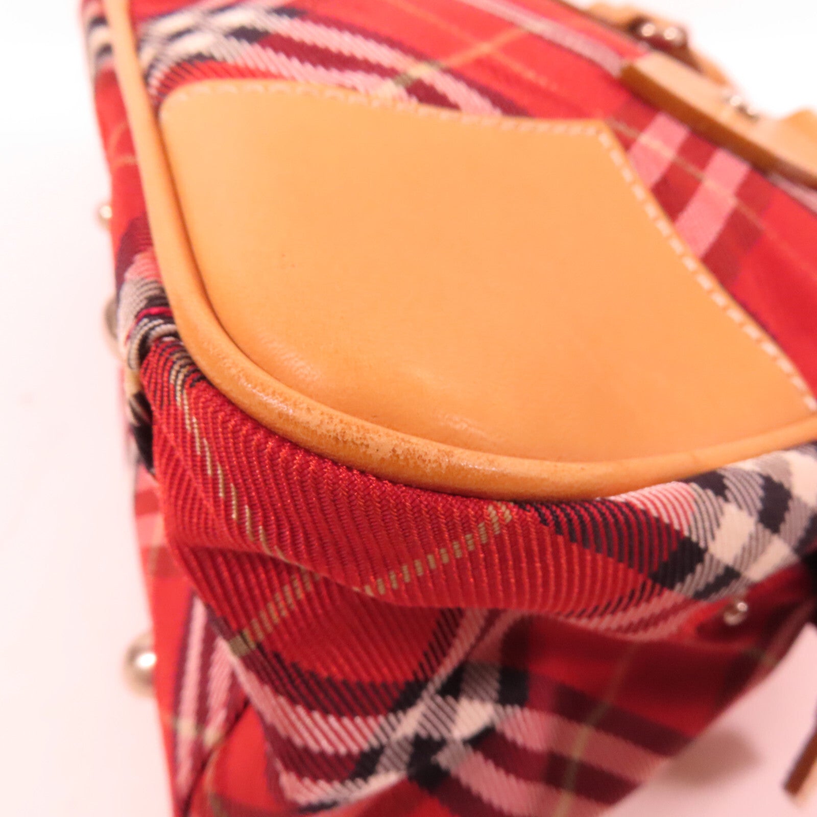 Burberry Blue Label SHW Handbag - Red, Canvas