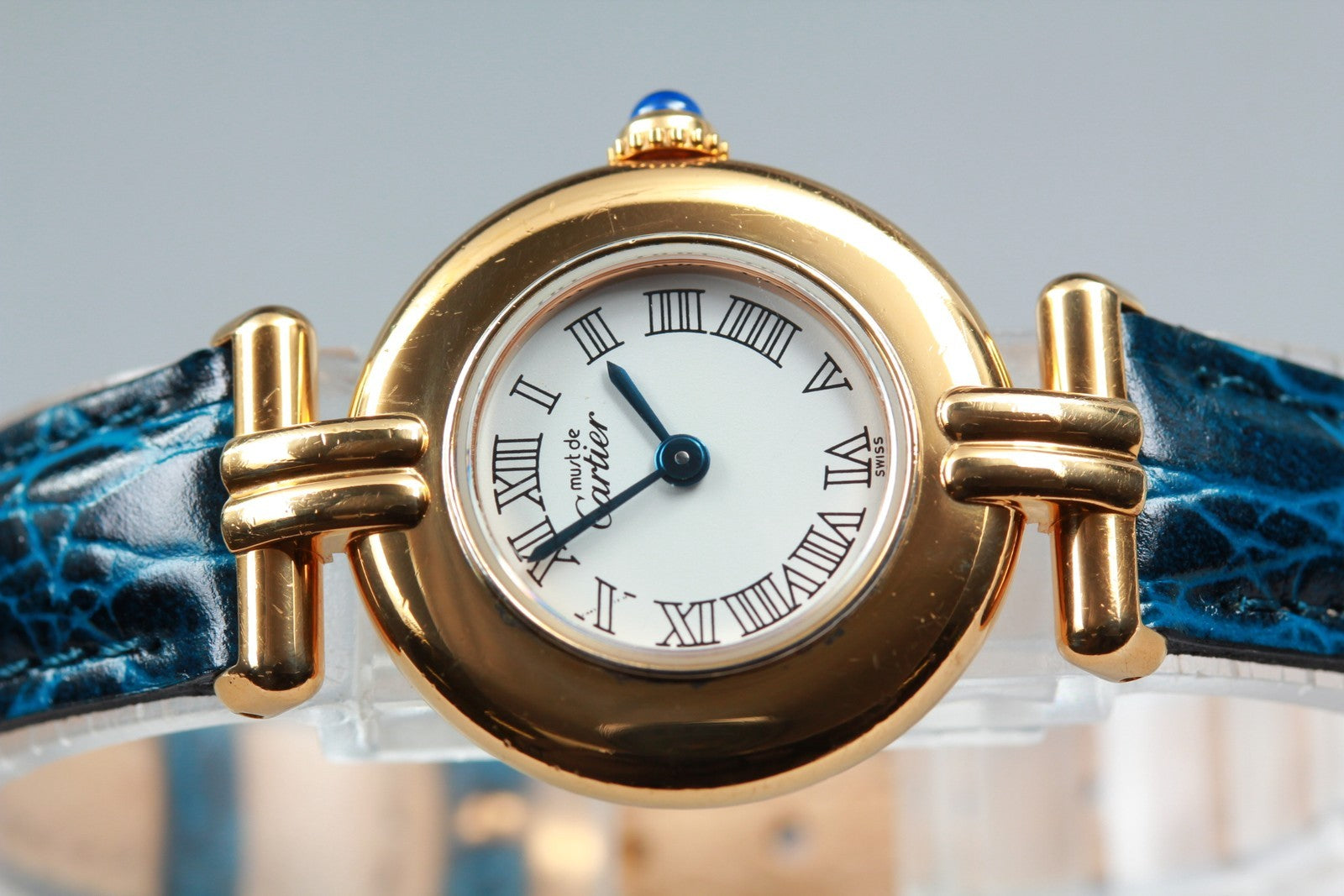 Cartier Must Colisee Vermeil 2410 Watch - Gold Blue, Stainless Steel