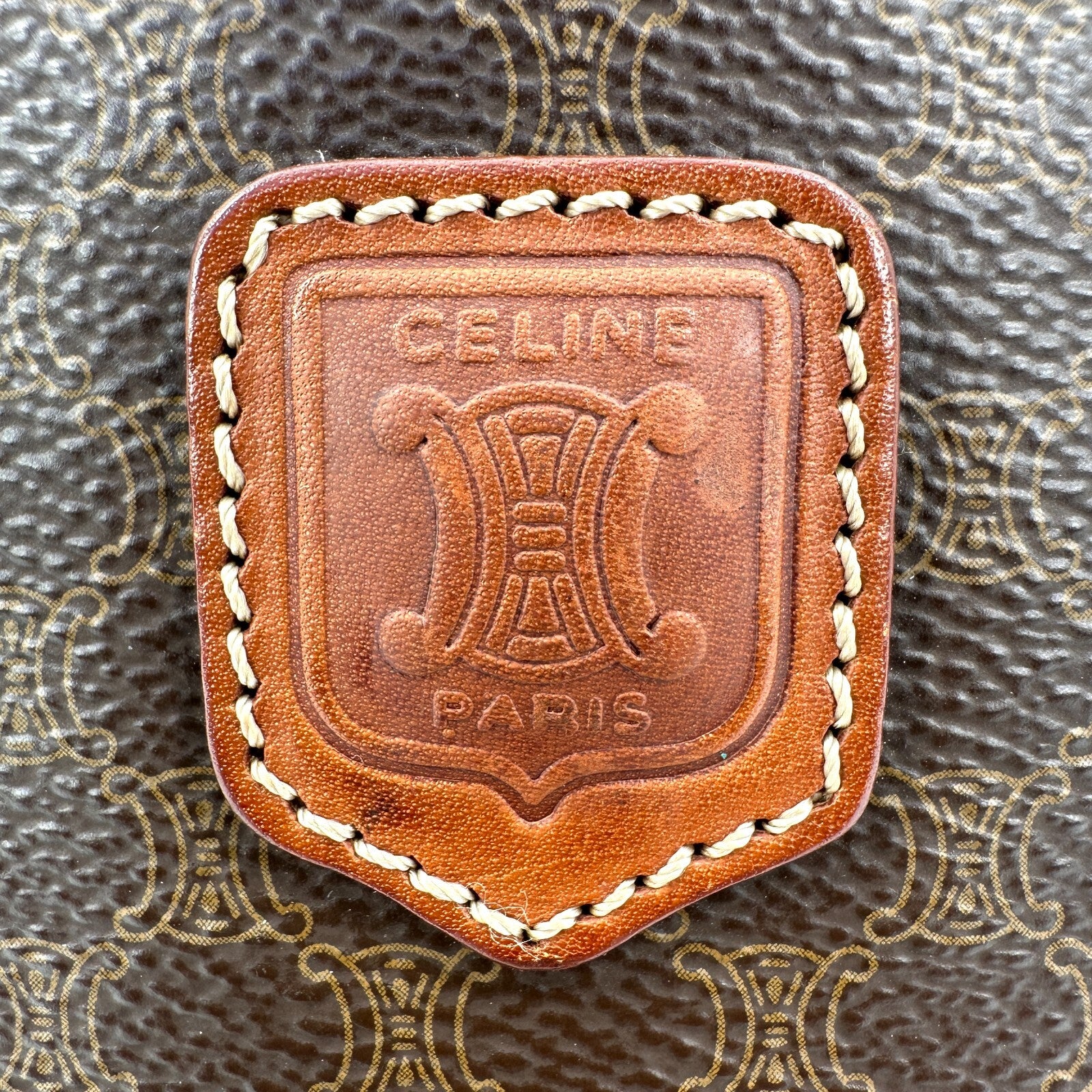 Celine Macadam Boston Bag - Brown, PVC Leather