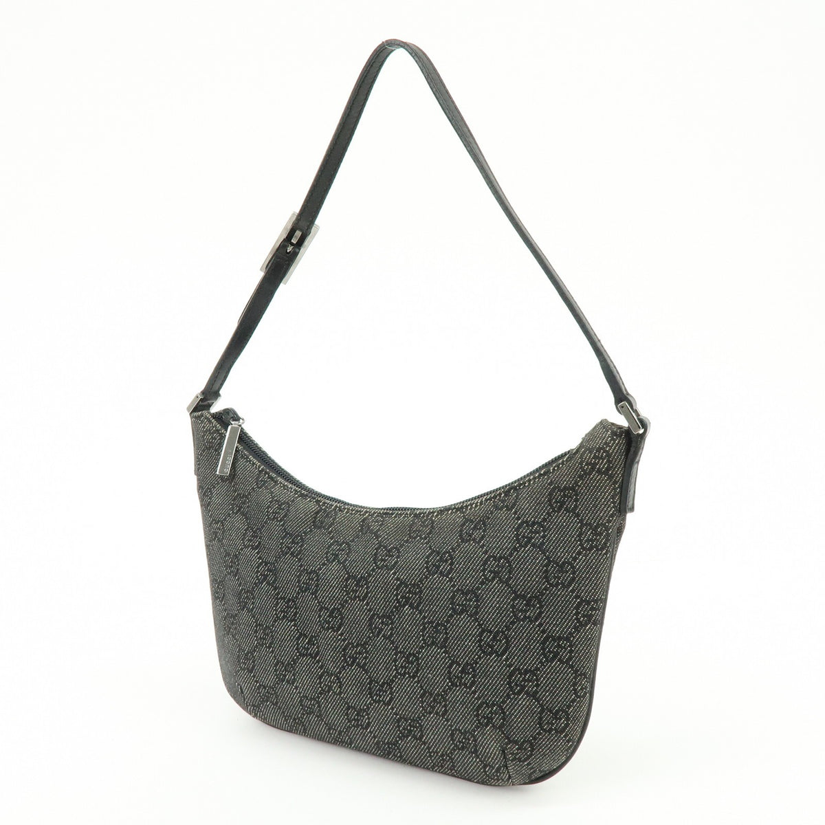 Gucci Shoulder Bag - Black, Leather and GG Denim