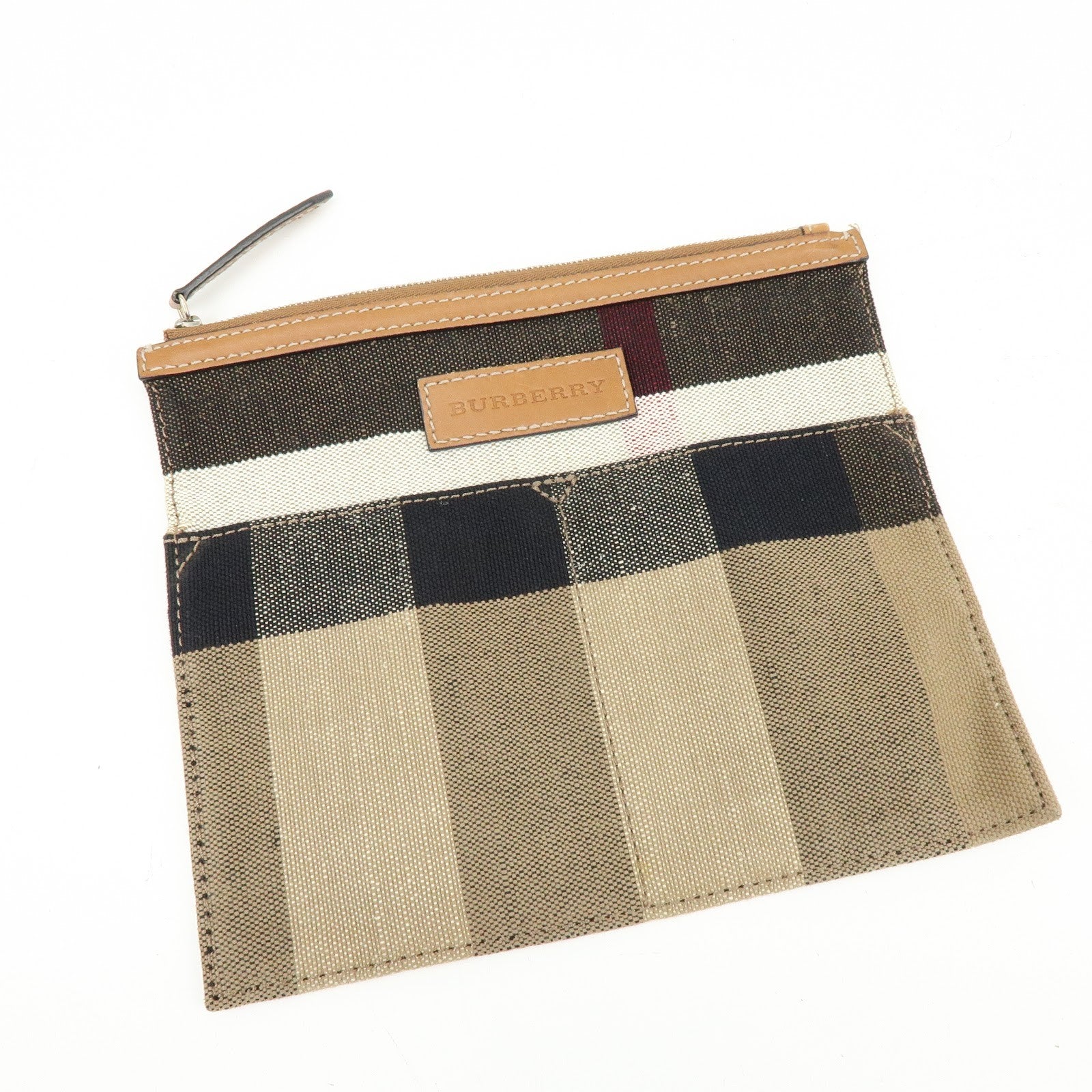 Burberry 2way Bag Shoulder Bag - Beige, Canvas and Leather