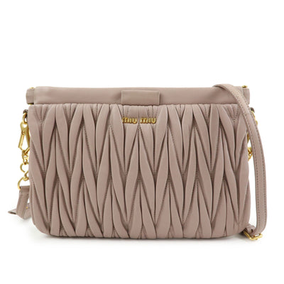 Miu Miu Handbag - Pink Beige, Nappa Leather