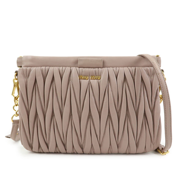 Miu Miu Handbag - Pink Beige, Nappa Leather