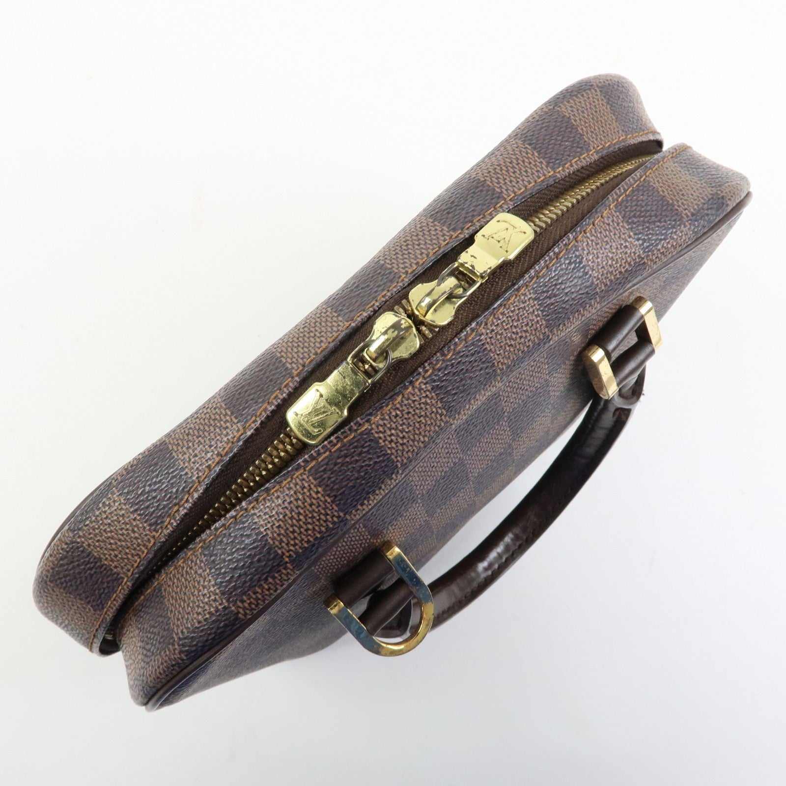 Louis Vuitton Saria Mini Handbag - Damier Ebene, Canvas Leather