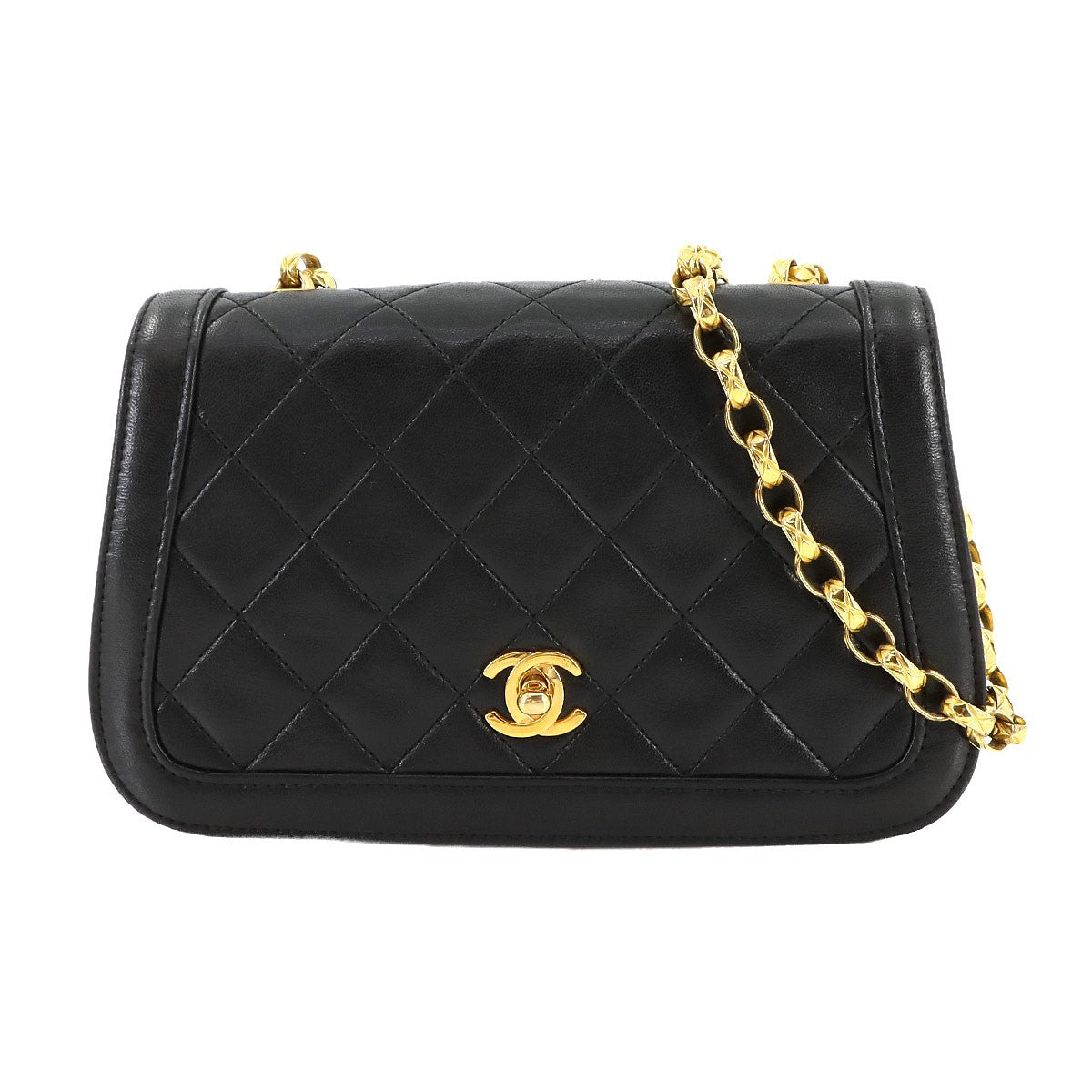 CHANEL Matelasse Bijou Chain Shoulder Bag - Black, Leather