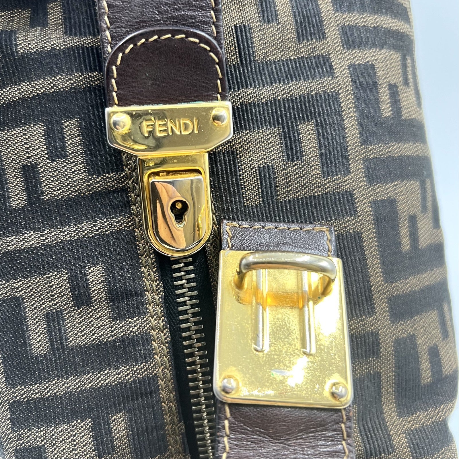 Fendi Vanity Hand Tote Bag - Brown, Canvas and Leather