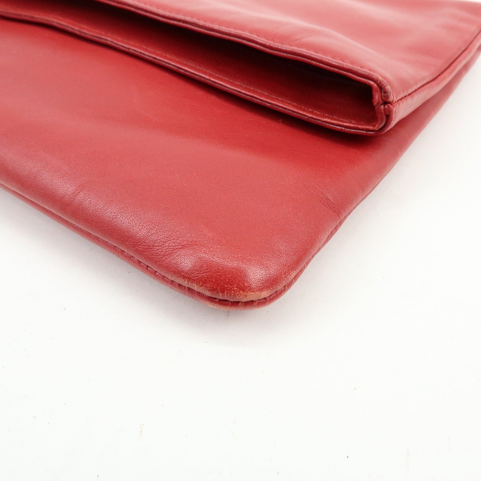Saint Laurent Paris Clutch Bag - Red, Leather