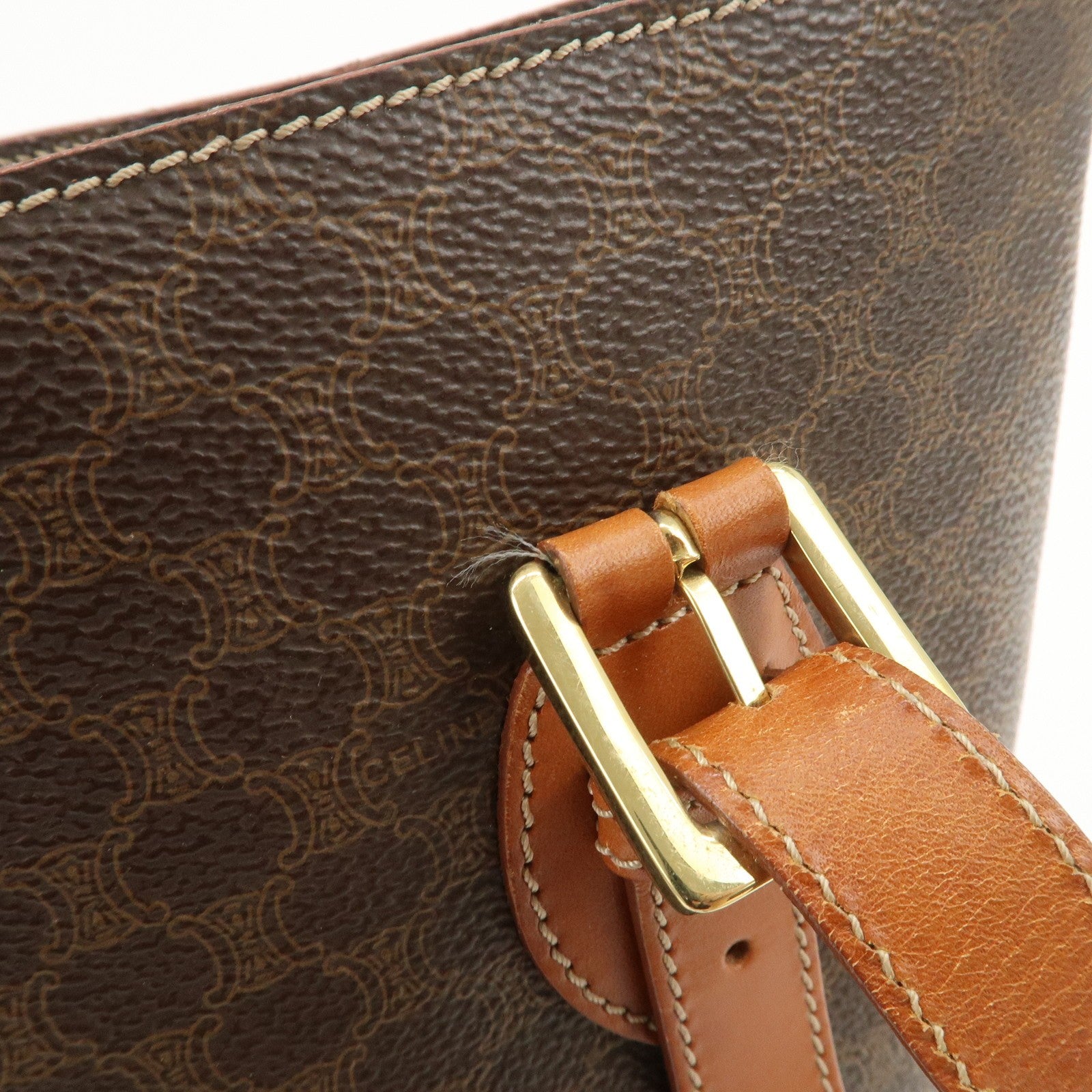 Celine Macadam Tote Bag - Brown, PVC Leather