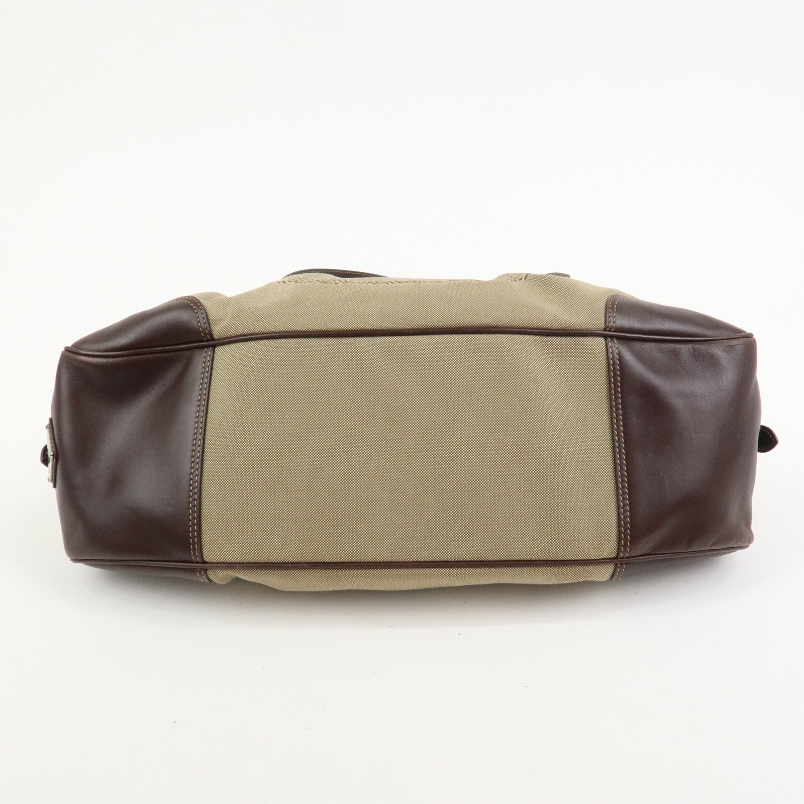 Prada Logo 2Way Shoulder Hand Bag - Brown, Canvas and Leather