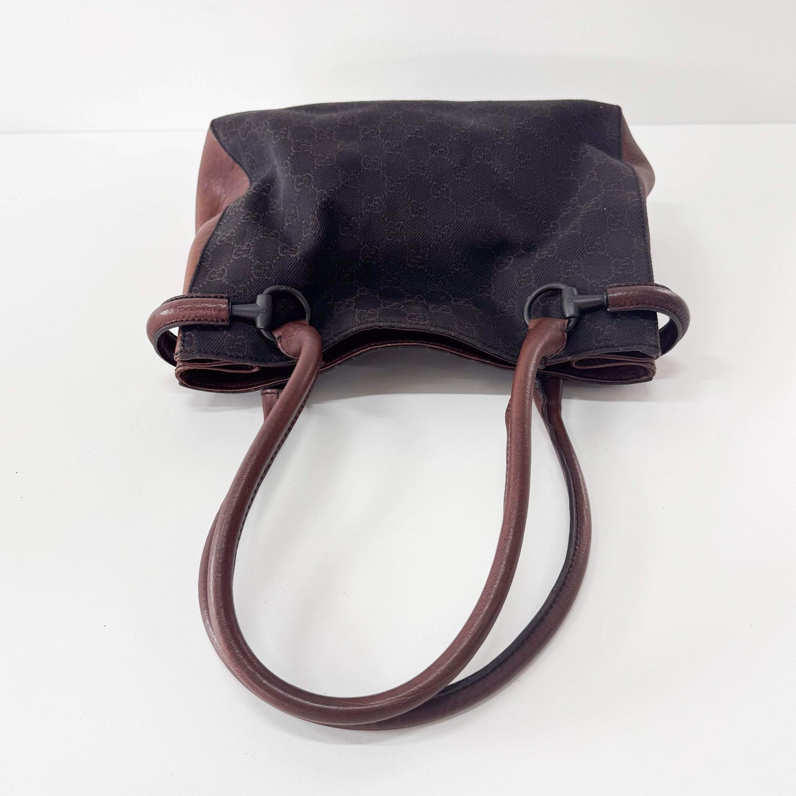 Gucci Horsebit Shoulder Bag - Brown, Canvas