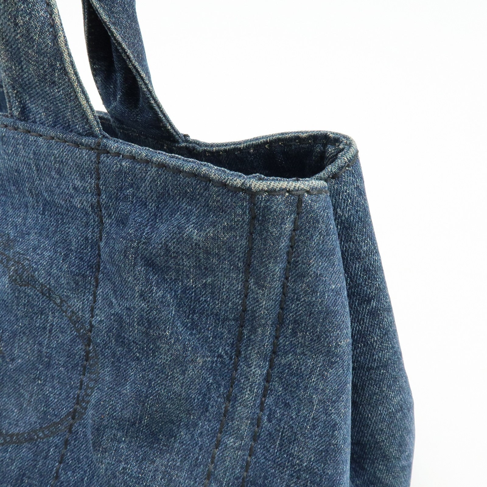 Prada Canapa Handbag - Blue, Denim