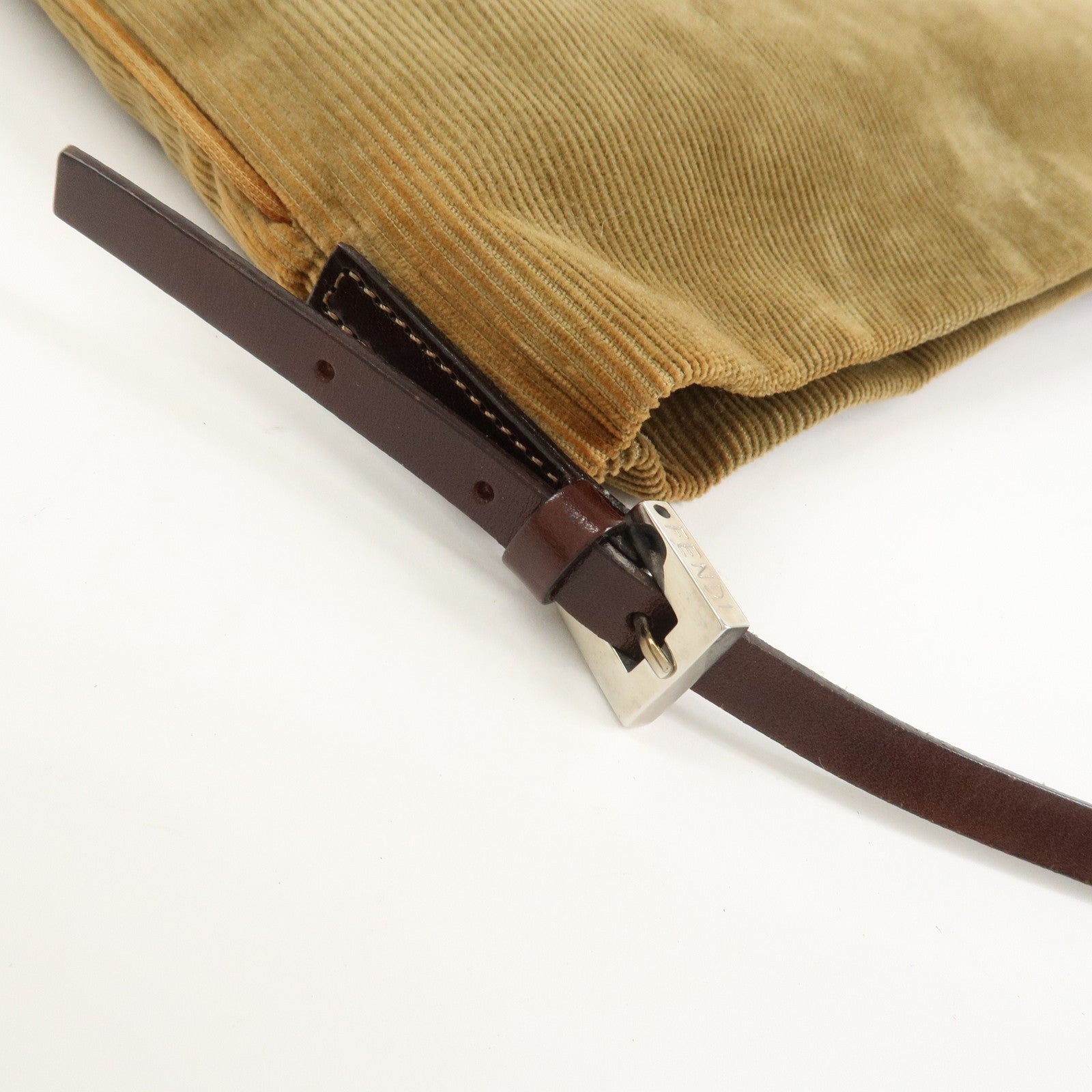 Fendi Shoulder Bag - Brown, Corduroy Leather