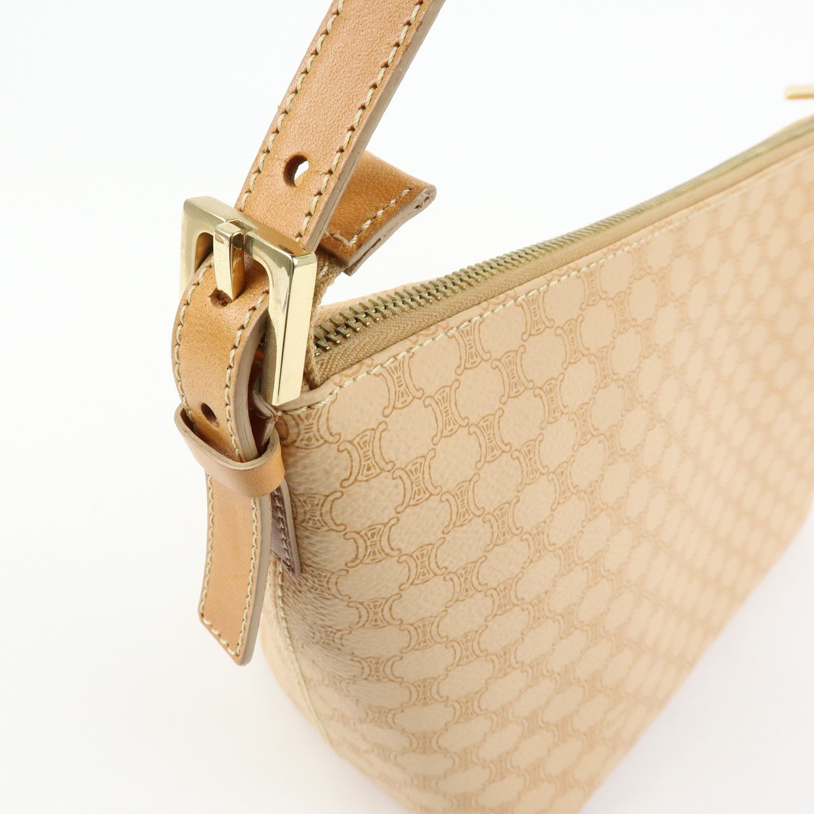 Celine Macadam Hand Bag - Beige, PVC Leather 