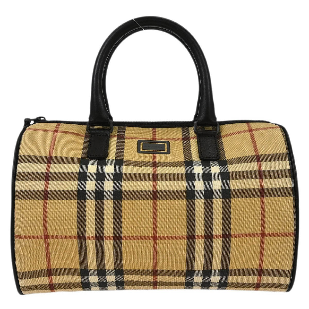 Burberry Check Handbag - Beige, PVC