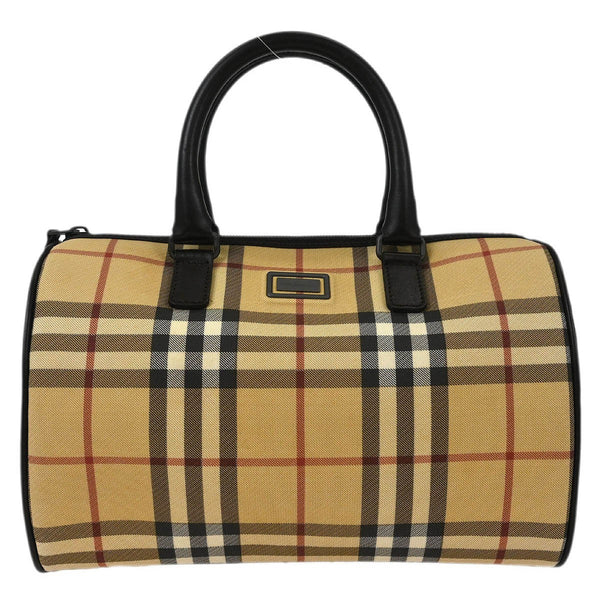 Burberry Check Handbag - Beige, PVC
