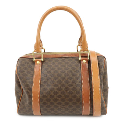 Celine Macadam Logo 2Way Boston Hand Bag - Brown, PVC Leather