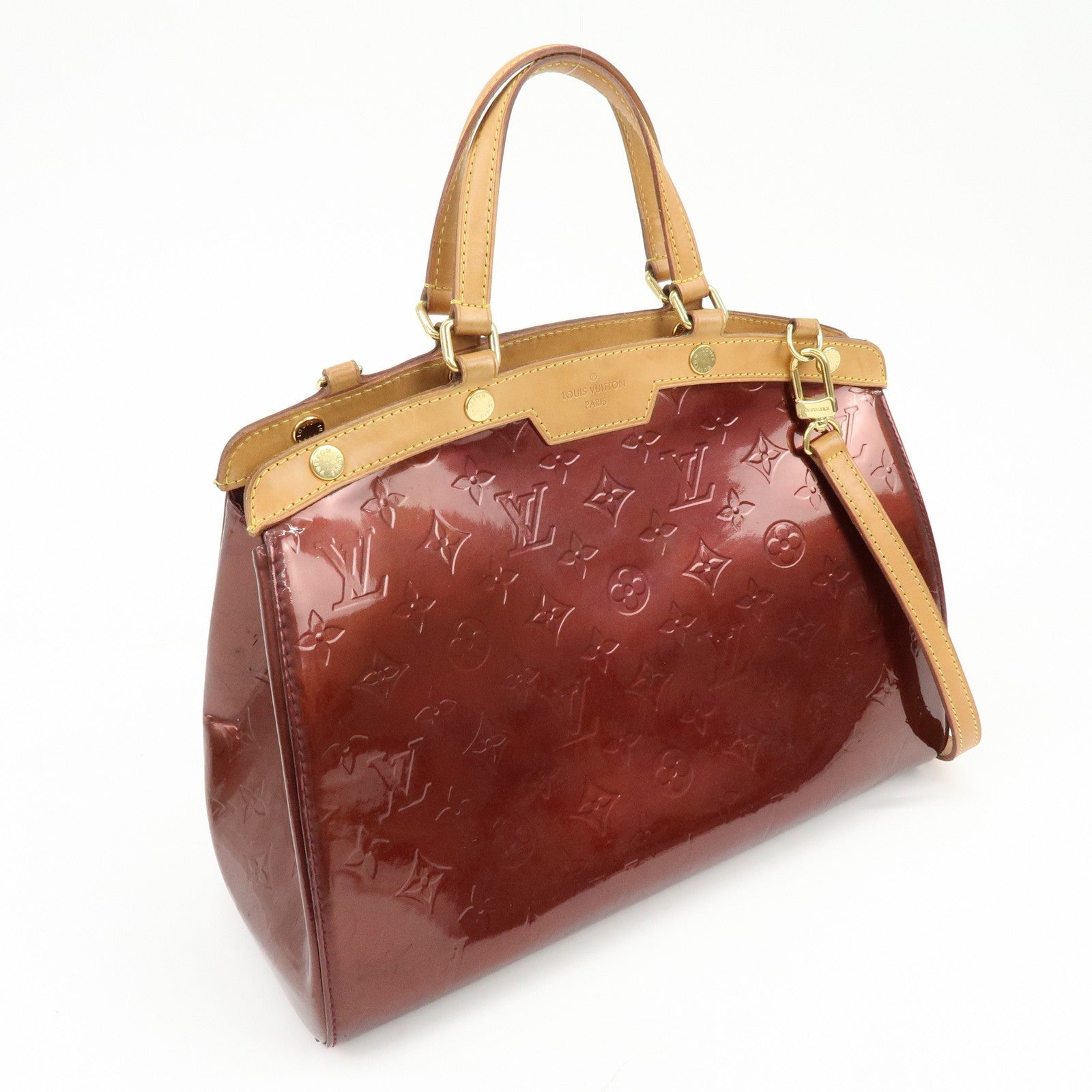 Louis Vuitton M91690 2Way Shoulder Bag - Rouge Fauve, Vernis Leather