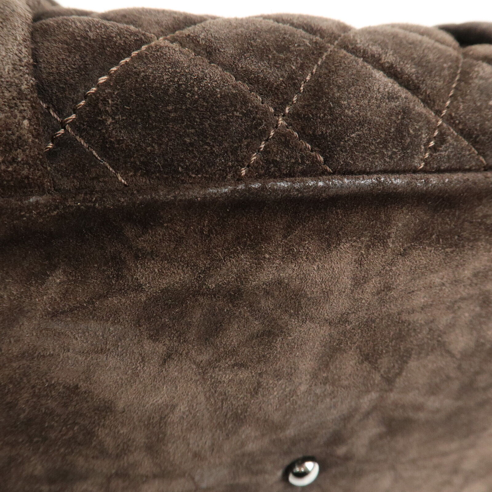 Chanel Matelasse Suede Boston Bag - Brown, Suede