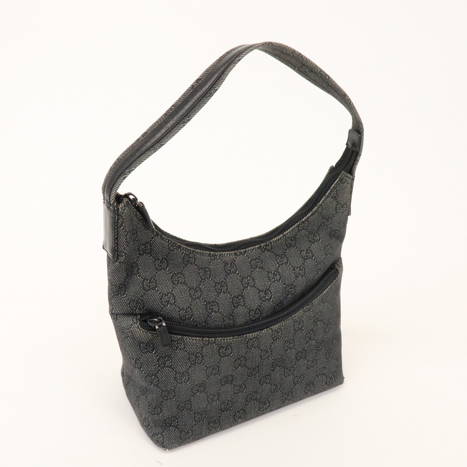 Gucci Shoulder Bag - Black, GG Denim, Leather