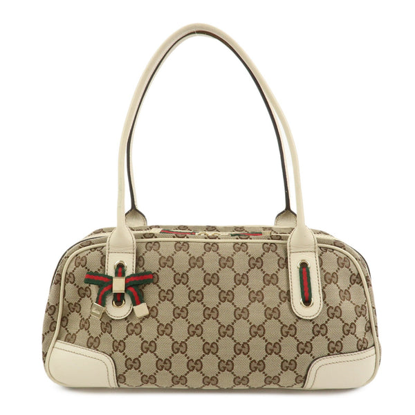 Gucci Princy Sherry Boston Bag - Brown Ivory, GG Canvas Leather