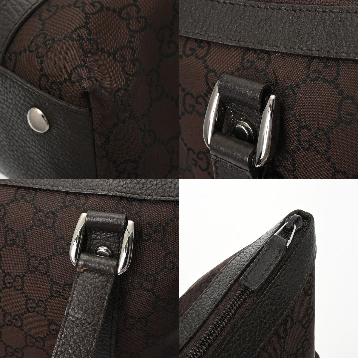 Gucci GG Pattern Tote Bag - Brown, GG Nylon/Leather