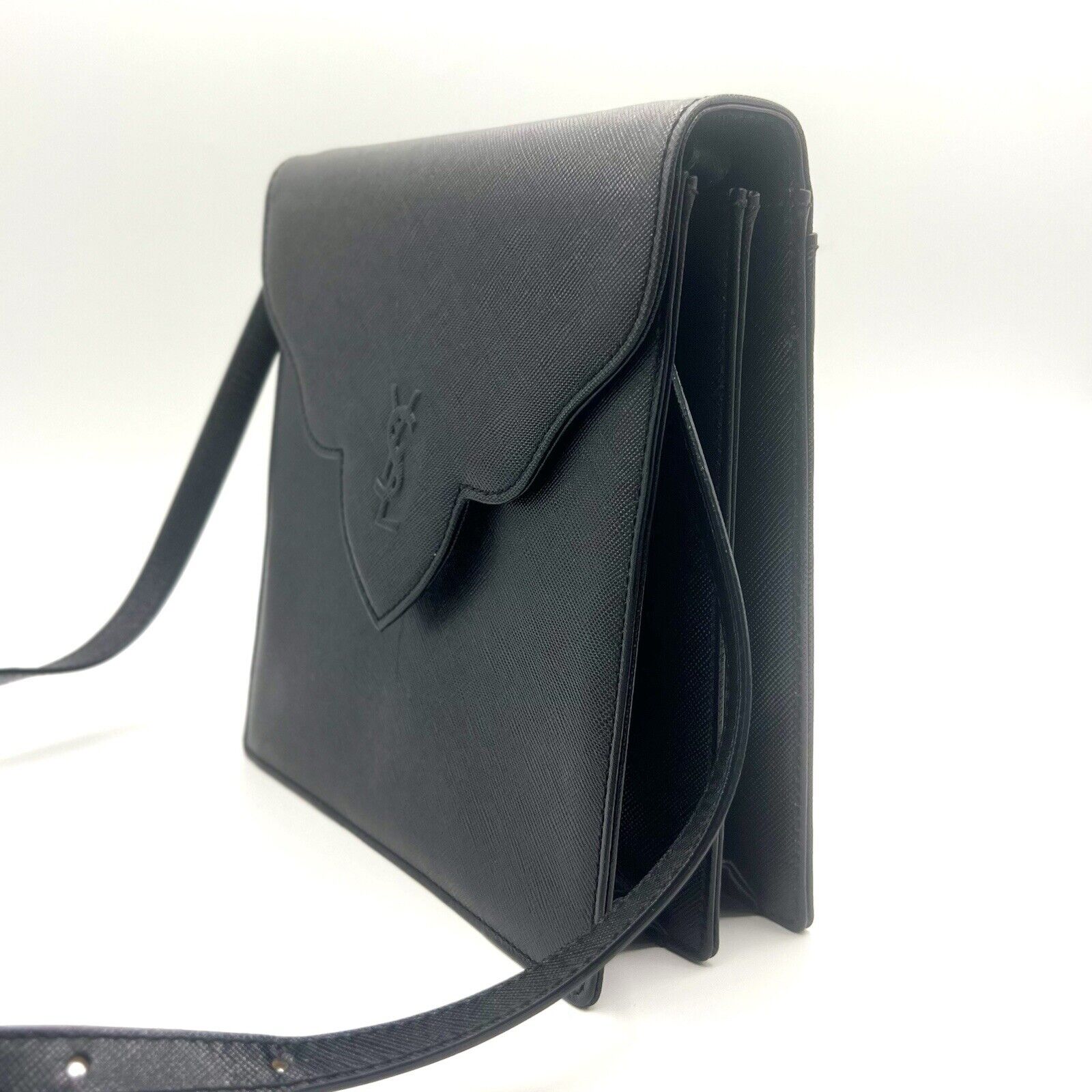 Saint Laurent YSL Shoulder Bag Black, Leather