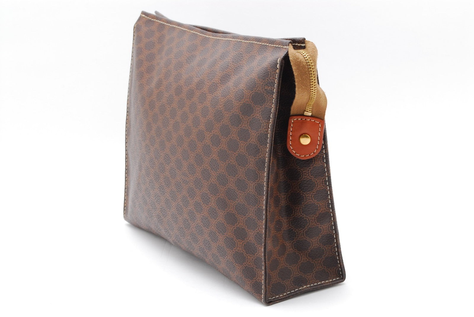 Celine Macadam Clutch Bag - Brown, PVC Leather