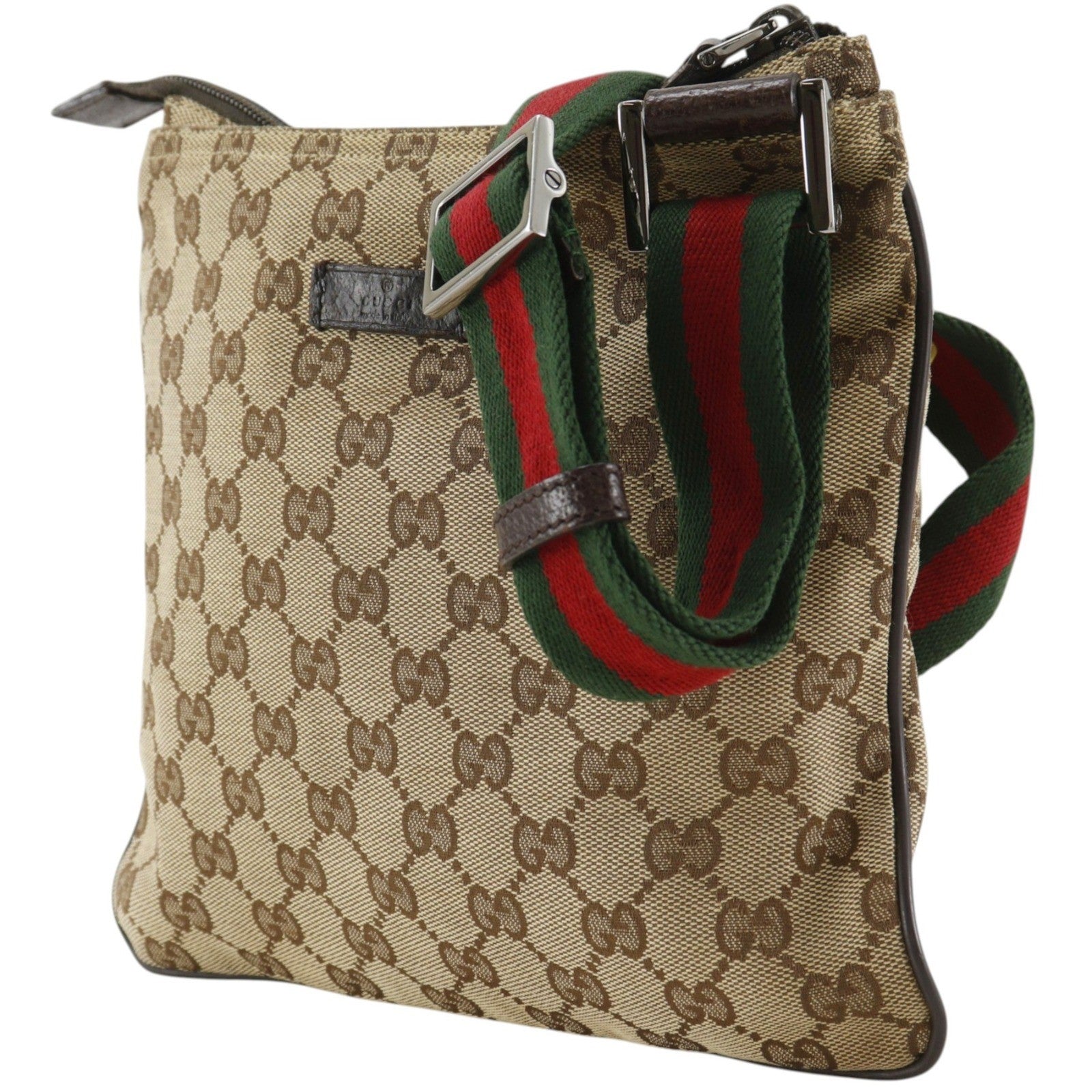 Gucci Sherry Line Shoulder Bag - Brown, GG Canvas