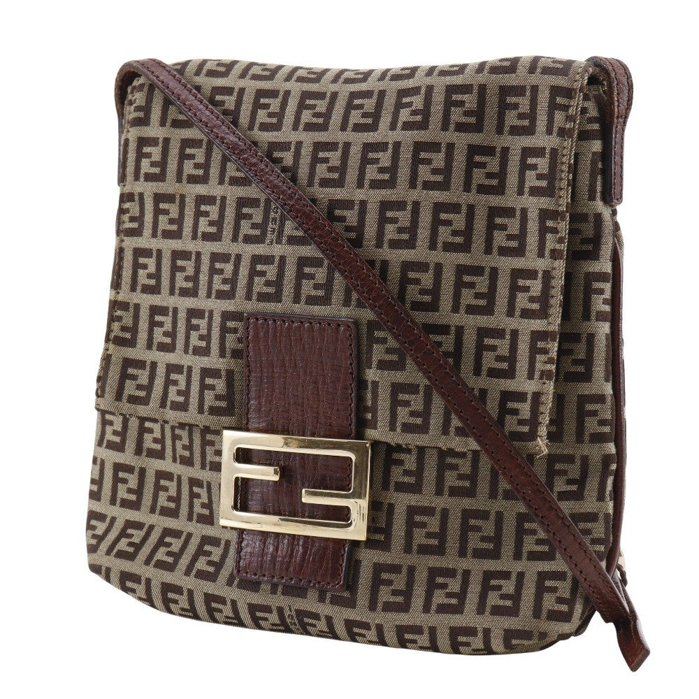 Fendi Zucchino Shoulder Bag - Brown, Nylon Canvas