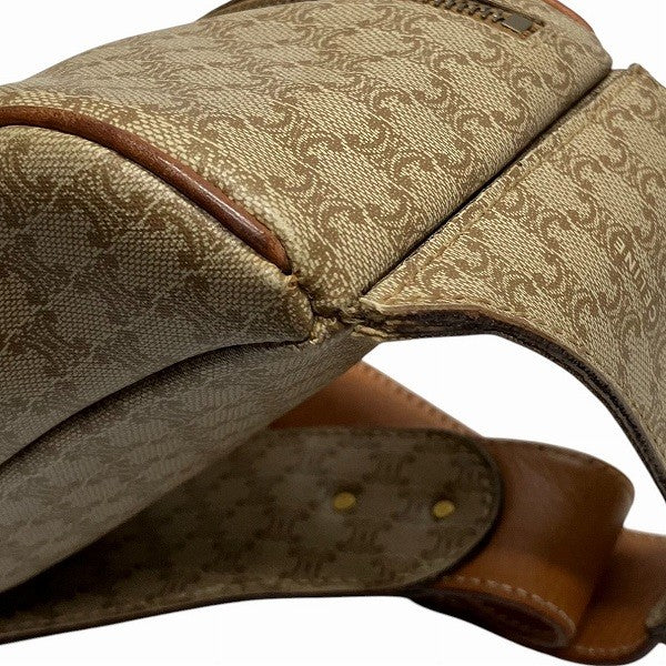 Celine Macadam Waist Pouch/Body Bag - Beige x Brown, Leather