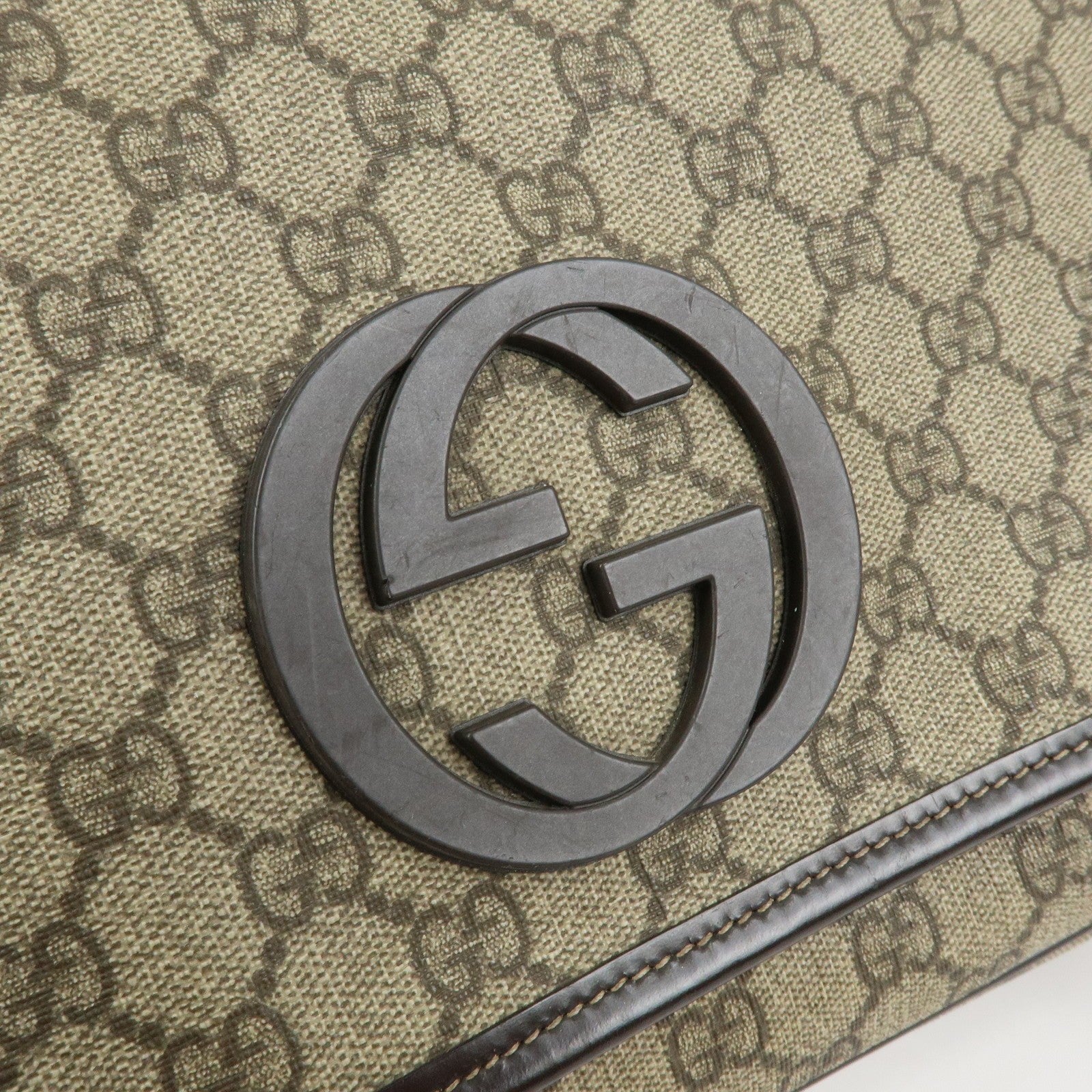 Gucci Shoulder Bag - Brown, GG Supreme, Leather