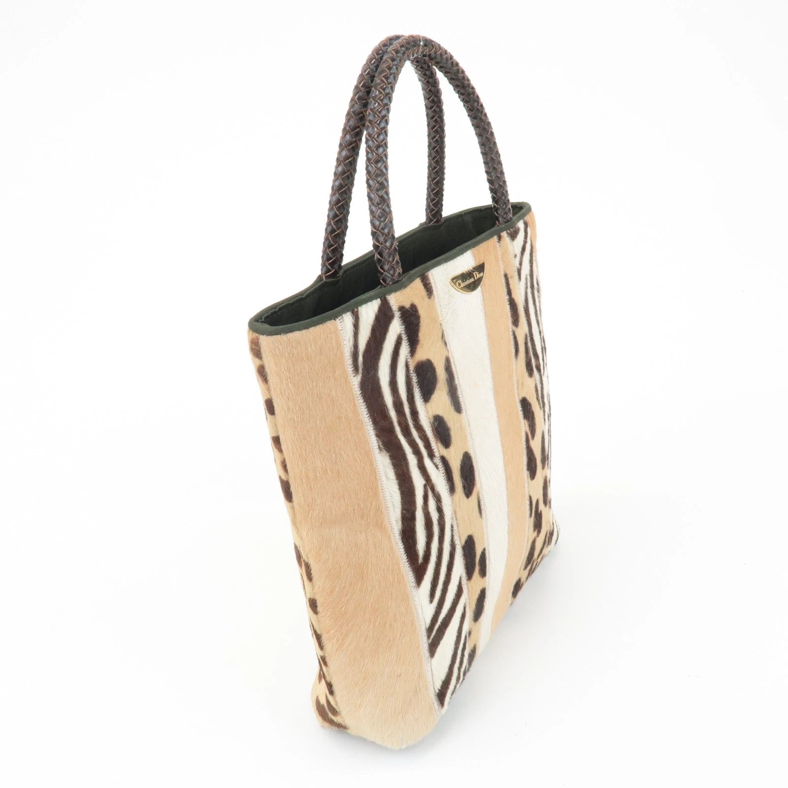 Christian Dior Hand Bag - Beige, Brown, Unborn Calf