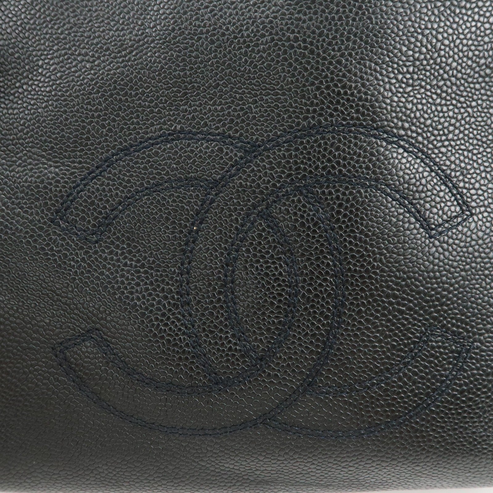 Chanel Coco Mark Caviarskin Shoulder Bag - Black, Leather