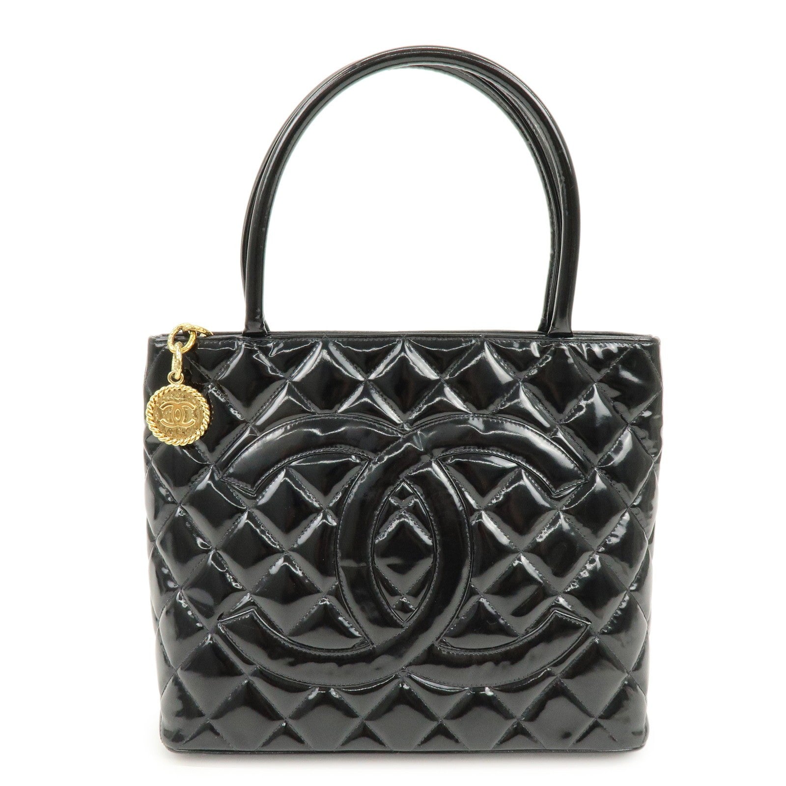 CHANEL Tote Bag - Black, Patent Leather