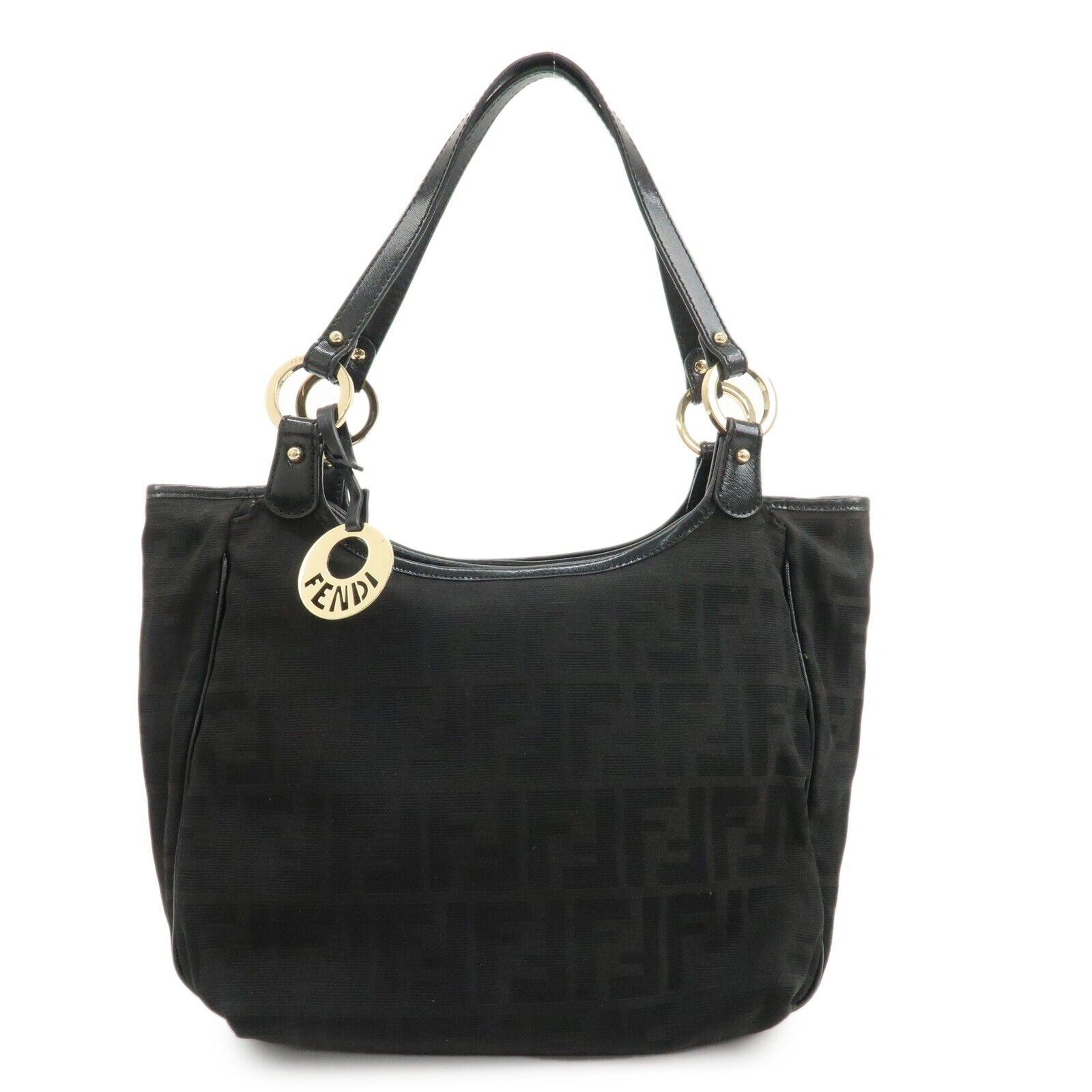 Fendi Zucca Tote Bag - Black, Canvas and Leather